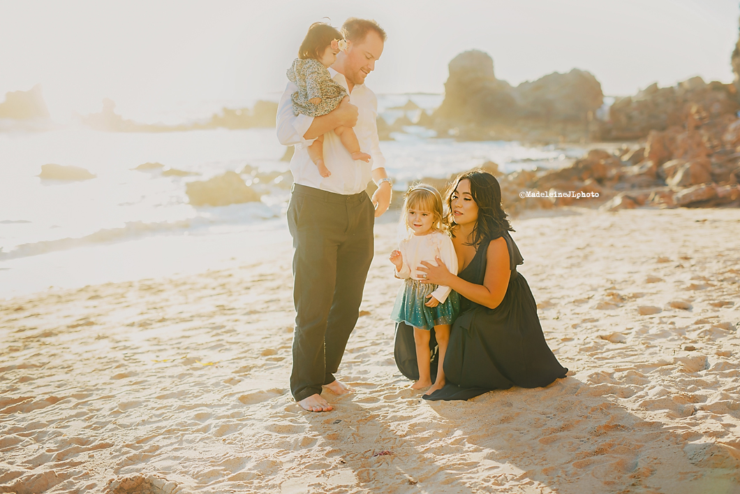 Little Corona del Mar beach session. Orange County family beach photography